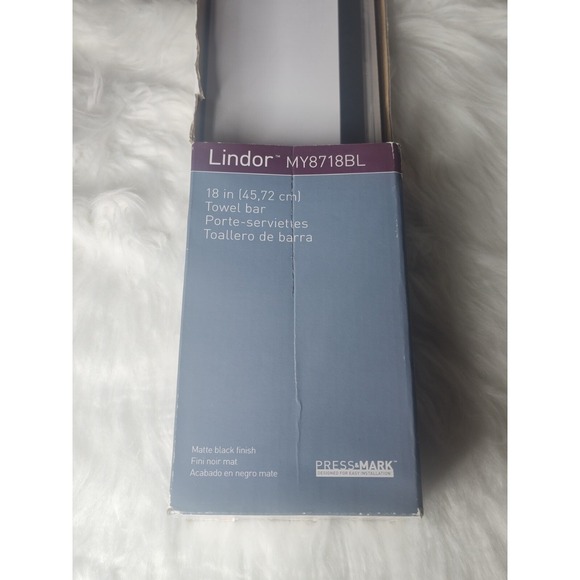 Moen MY8718BL Lindor Matte black 18" towel bar Matte Black - Picture 2 of 6